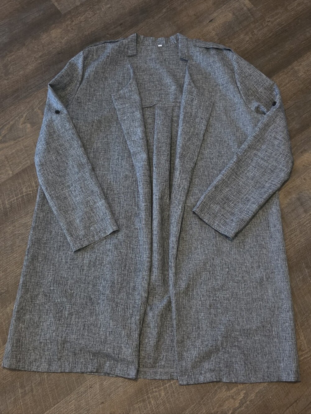 Women’s Open-Front Long Coatigan - Gray